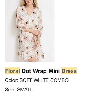 Floral Dot Wrap Mini Dress